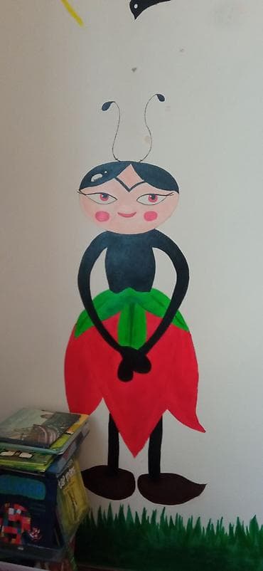 lalafo plastik qapilar: Uşaq otaqları və məktəbəqədər siniflər üçün divar rəsmləri xidməti - — 2