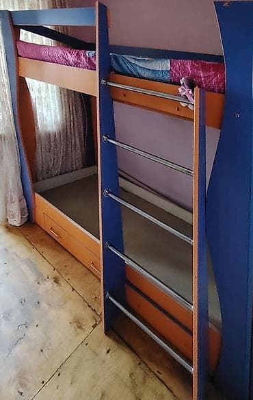 islenmis mebiler: Oğlan və qız üçün, İşlənmiş, Çarpayı, Matras ilə, Siyirməli, MDF — 1