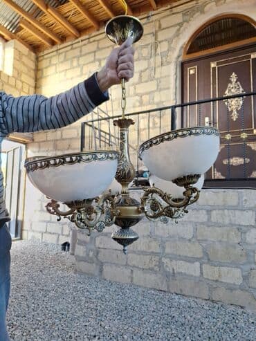 taxta listur: Çılçıraq, 5 lampa, Farfor — 7