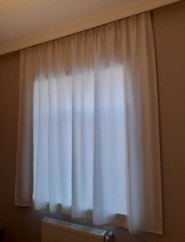 ucuz tül pərdələr: İşlənmiş, Pərdə, rəng - Ağ, Ödənişli çatdırılma, Ünvandan götürmə, Rayonlara çatdırılma — 1