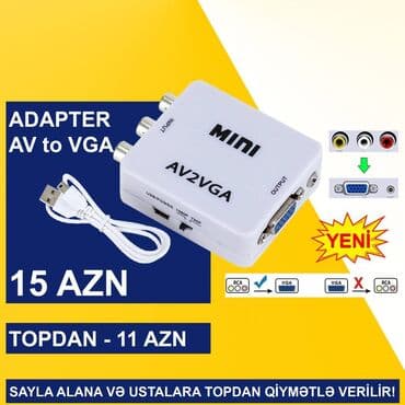 переходник: AV/RCA/Tülpan Adapterlər SAYLA ALANA VƏ USTALARA TOPDAN QİYMƏTLƏ — 4