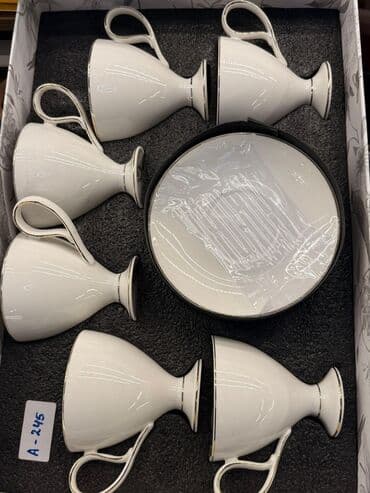 набор художника: Чайный набор, цвет - Белый, Фарфор, 6 персон — 24