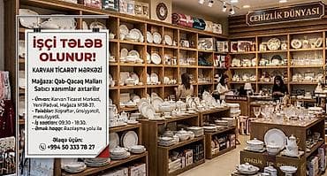 Satış məsləhətçisi tələb olunur, Yalnız qadınlar üçün, 18-29 yaş, 1-2 illik təcrübə