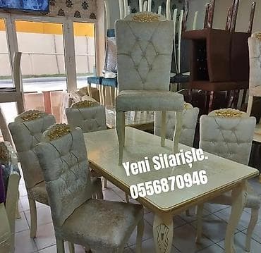 Для гостиной, Новый, Нераскладной, Овальный стол, 6 стульев — 8