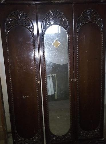 2el dolablar: İşlənmiş, 6 qapı, Güzgülü, Qəhvəyi, Taxta, Açılan, Düz dolab — 2