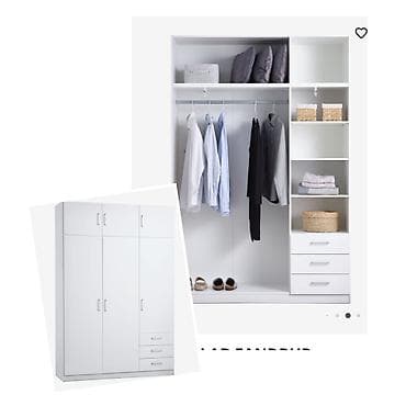 cat 6: Yeni, 6 qapı, Siyirməli, Ağ, Açılan, Düz dolab — 1