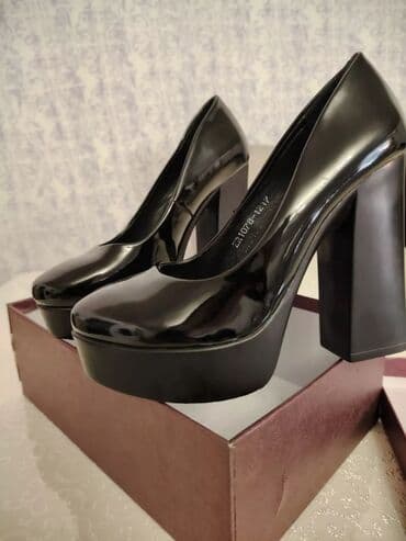 qadin sapaskileri: Rizano qadın tuflisi 35razmer - Rəng: qara, laklı parıltılı üst - — 3