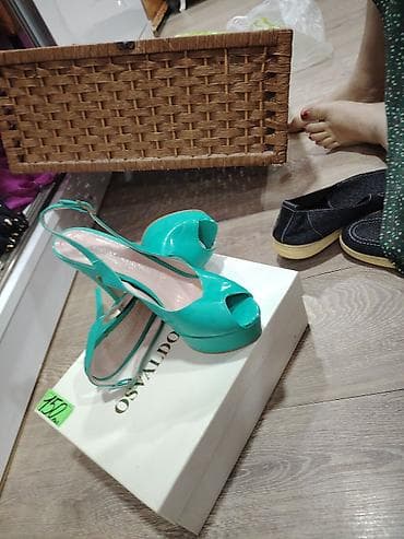 baletka ayaqqabilar: Baletkalar, Elle, Ölçü: 39, rəng - Yaşıl, İşlənmiş — 1