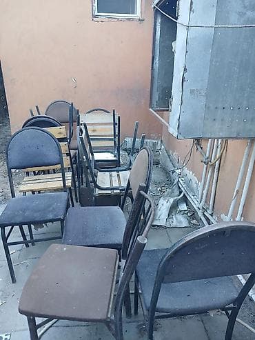 Metal karkaslı oturacaqlar dəsti - Növ: Sadə restoran/kafe tipli