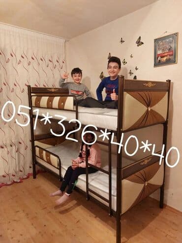 tek çarpayı: Oğlan və qız üçün, Yeni, Çarpayı, Matras ilə — 3