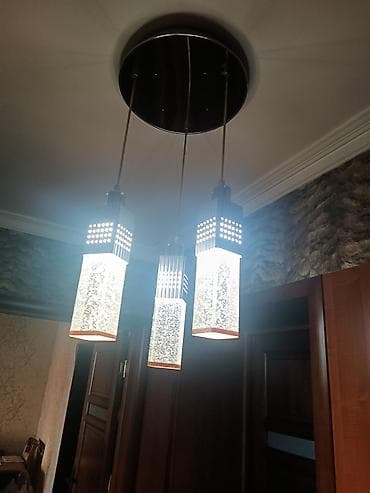 asma tavan: Çılçıraq, 3 lampa, Metal — 2