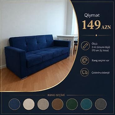 Məhsul: Yumşaq oturacaqlı 3 nəfərlik divan Xüsusiyyətlər: - Ölçü: 2