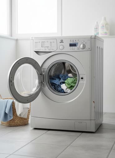 Mətbəx texnikası: Indesit IWSC 1075 önyükləməli paltaryuyan maşın - Rəng: gümüş (inox) — 1