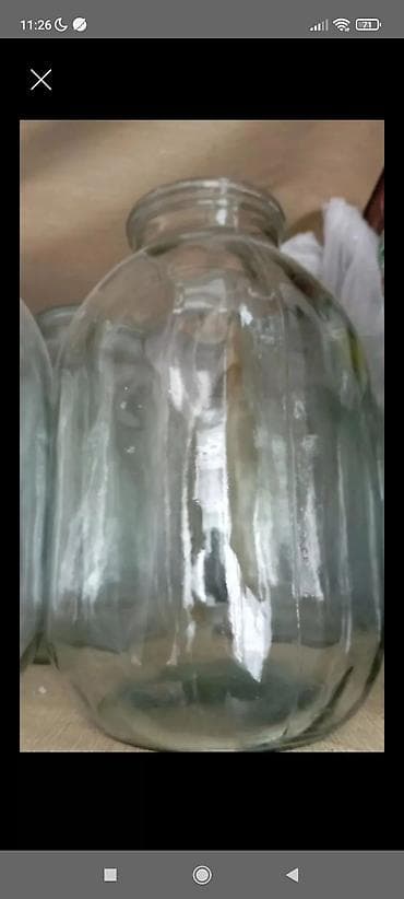 quru: Şüşə banka - Material: şəffaf, qalın şüşə - Həcm: böyük tutumlu — 1