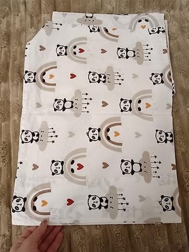 herbi parcalar: Uşaq beşiyi üçün yataq dəsti. Dəstə daxildir:yastıq üzü, yorğan üzü və — 2