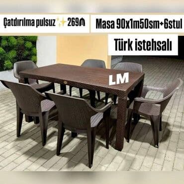 sulutepe kiraye heyet evleri 2022: Yeni Plastik masa dəsti📌 Türk istehsalı masa+6STUL 📌 Qiymət: 269₼ Ölçü — 1