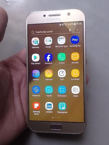 samsung 2 el telefon: Samsung Galaxy A5 2017, 32 GB, rəng - Qızılı — 1