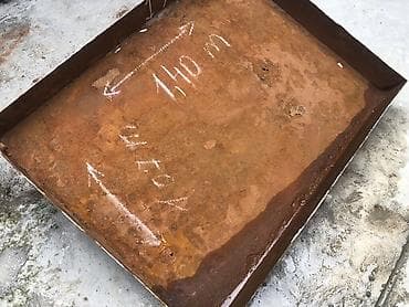 beton su ceni: Məhsul: Metal vanna/tray (qalın polad təbəqədən hazırlanmış) Ölçülər — 2