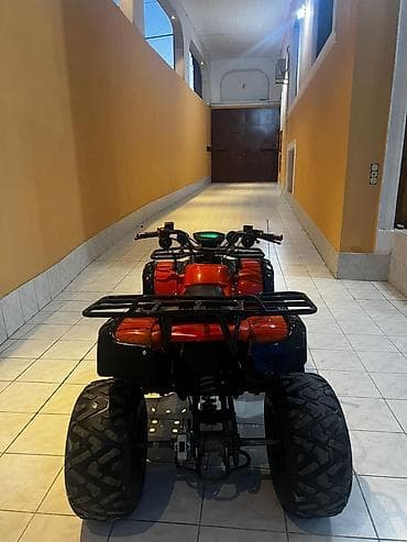 teker aparati: ATV kvadrosikl – qırmızı/qara rəng - Güclü ofroud təkərləri və — 5