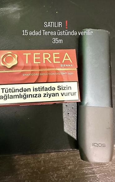 qelyan yaği: IQOS cihazı və Terea Sienna tütün çubuqları dəsti. Məhsulun — 1
