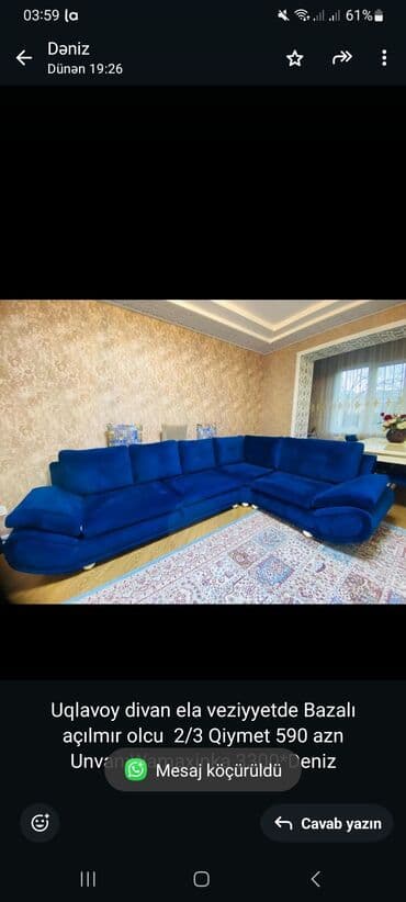 ehmedlide kiraye evler 200 azn: Künc divan — 1