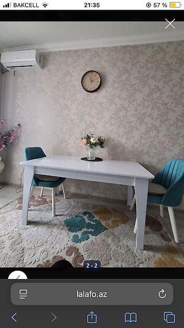 üstol: Qonaq masası, Açılmayan, Taxta, Dördbucaq masa — 2