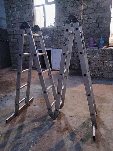 nərdivanların satışı: Alüminium çoxfunksiyalı qatlanan nərdivan - 4 bölməli konstruksiya — 2