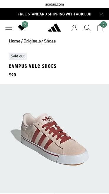 adidas 990: Məhsul: adidas Originals Campus Vulc Shoes Ölçü: EU: 42 US: M 9 / W — 2
