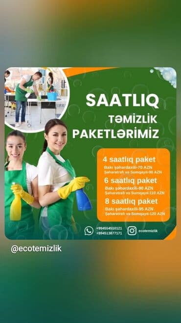 masajist sumqayit: Təmizlik | Evlər | Gündəlik təmizlik — 1