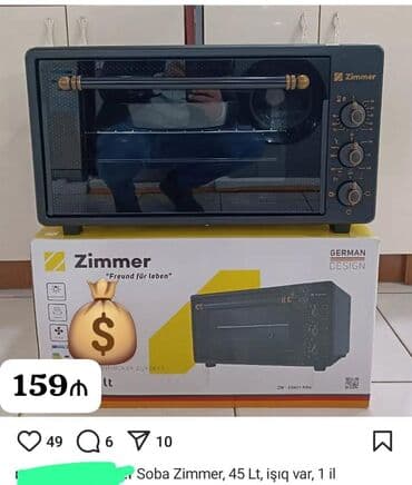 stol üstü qaz: Duxovka Zimmer, Elektrik — 1