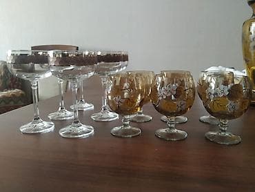 Mətbəx aksesuarları: Qədəhlər, rəng - Qızılı, Şüşə — 1