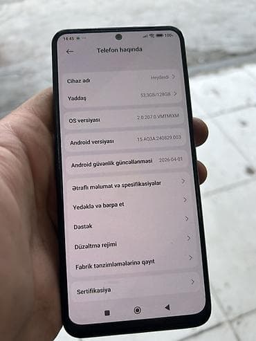 nar mobile modem: Redmi Note 12, 128 GB, rəng - Qara, Sensor — 3