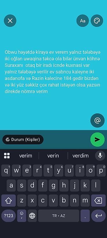 Köhnə Suraxanıda həyət evi kirayə verilir. Yalnız tələbəyə və ya 2 lalafo.az -da Köhnə Suraxanıda həyət evi kirayə verilir. Yalnız tələbəyə və ya 2