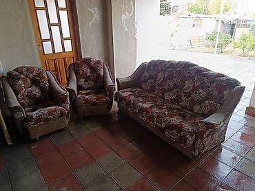 İşlənmiş, Divan, 2 kreslo, Divan, Bazasız, Açılan — 1
