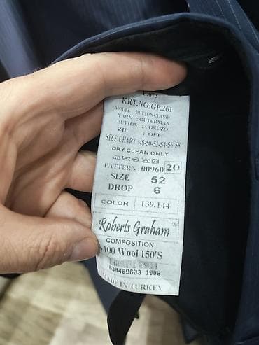 kostyum: Roberts Graham kişi kostyumu - Model: Button Classic - Parça: 100% — 1