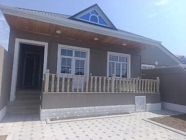 Satılır: həyət evi - Plan: eyvanlı birmərtəbəli layihə, beton hasarlı