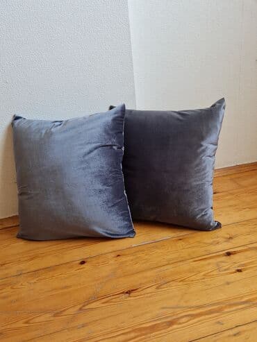 гобеленовые наволочки на подушки 50х70: Новый цвет - Серый Велюр Наволочка, Самовывоз — 2