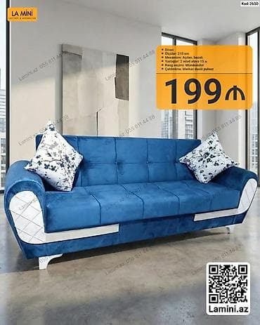 mebel sandiqlar: Məhsul: Divan (Kod: 2650) - Ölçü: 210 sm - Mexanizm: Açılan, bazalı — 1