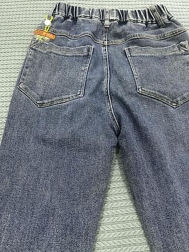 Cinslər və şalvarlar: Uşaq cins şalvarı - Rəng: tünd-boz/klassik yuyulmuş denim - Model — 4