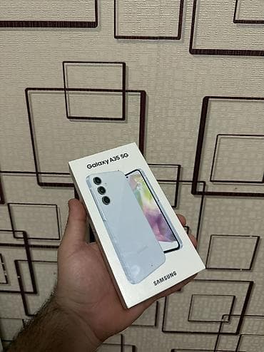 galaxy s10 5g: Samsung Galaxy A35 5G, 256 GB, rəng - Mavi, Barmaq izi, İki sim kartlı, Face ID — 5