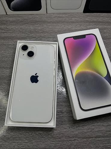 IPhone 14, 128 GB, Ağ, Zəmanət, Kredit, Simsiz şarj