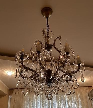Çılçıraq, 8 lampa, Xrustal