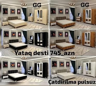 Yeni və Sifarişlə Yataq dəsti 745_azn Taxti: 2×1.60 Dolab: 2×47×1.60