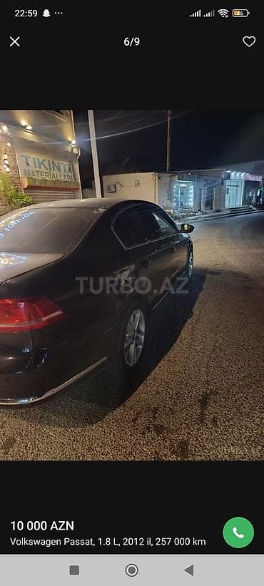 Nəqliyyat: Volkswagen Passat: 1.8 l | 2012 il Sedan — 8