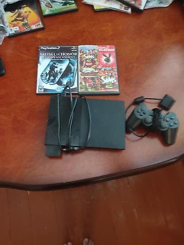 PlayStation 2 Slim komplekti - Konsol: PlayStation 2 Slim (qara) - lalafo.az -da PlayStation 2 Slim komplekti - Konsol: PlayStation 2 Slim (qara) -