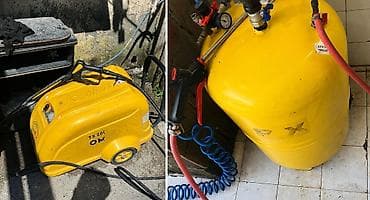 Оборудование для мойки: OMAX TX 20C yüksək təzyiqli yuma aparatı və hava kompressoru üçün sarı — 1