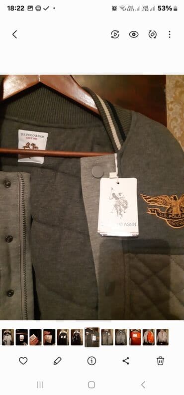 qış üçün uzun gödəkçələr: Kurtka, Bomber, Payız, U.S. Polo Assn, 5XL — 2