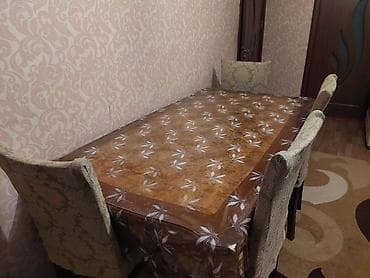 oturacaq stullar: Qonaq otağı üçün, Açılmayan, Dördbucaq masa, 4 stul — 3