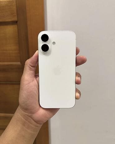 IPhone 16, 128 GB, Ağ, Zəmanət, Simsiz şarj, Face ID