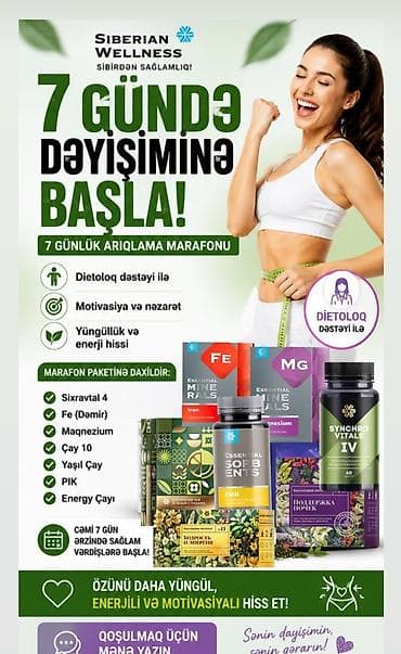 Şəxsi əşyalar: Siberian Wellness – 7 Günlük Arıqlama Marafonu 7 gündə dəyişimə — 1